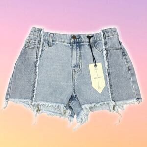 NWT BANJARA High Rise Denim Shorts Sz 3 / 25 Frayed Hem